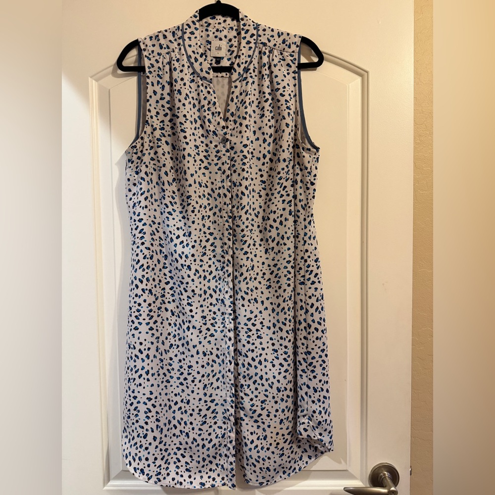 Cabi button down dress. Can be worn as a vest or a duster!!
